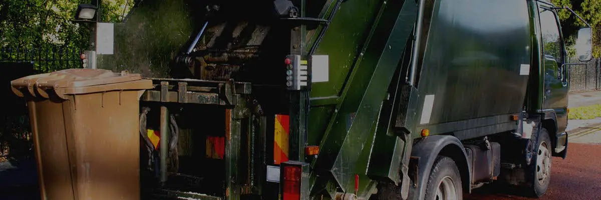 green bin lorry emptying brown bins