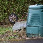 compost bin in garden