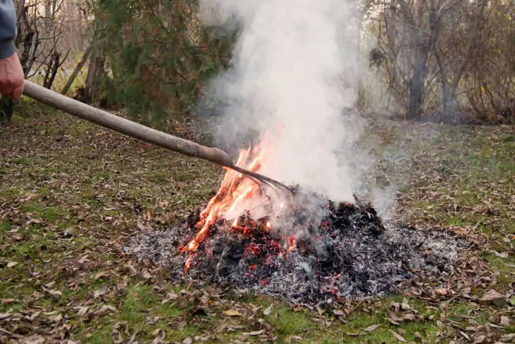 Garden bonfire