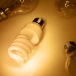 illuminated energy saving light bulb