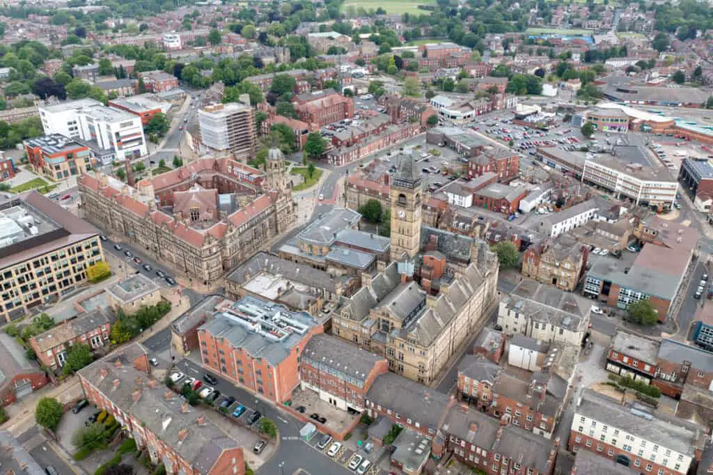 wakefield centre from above