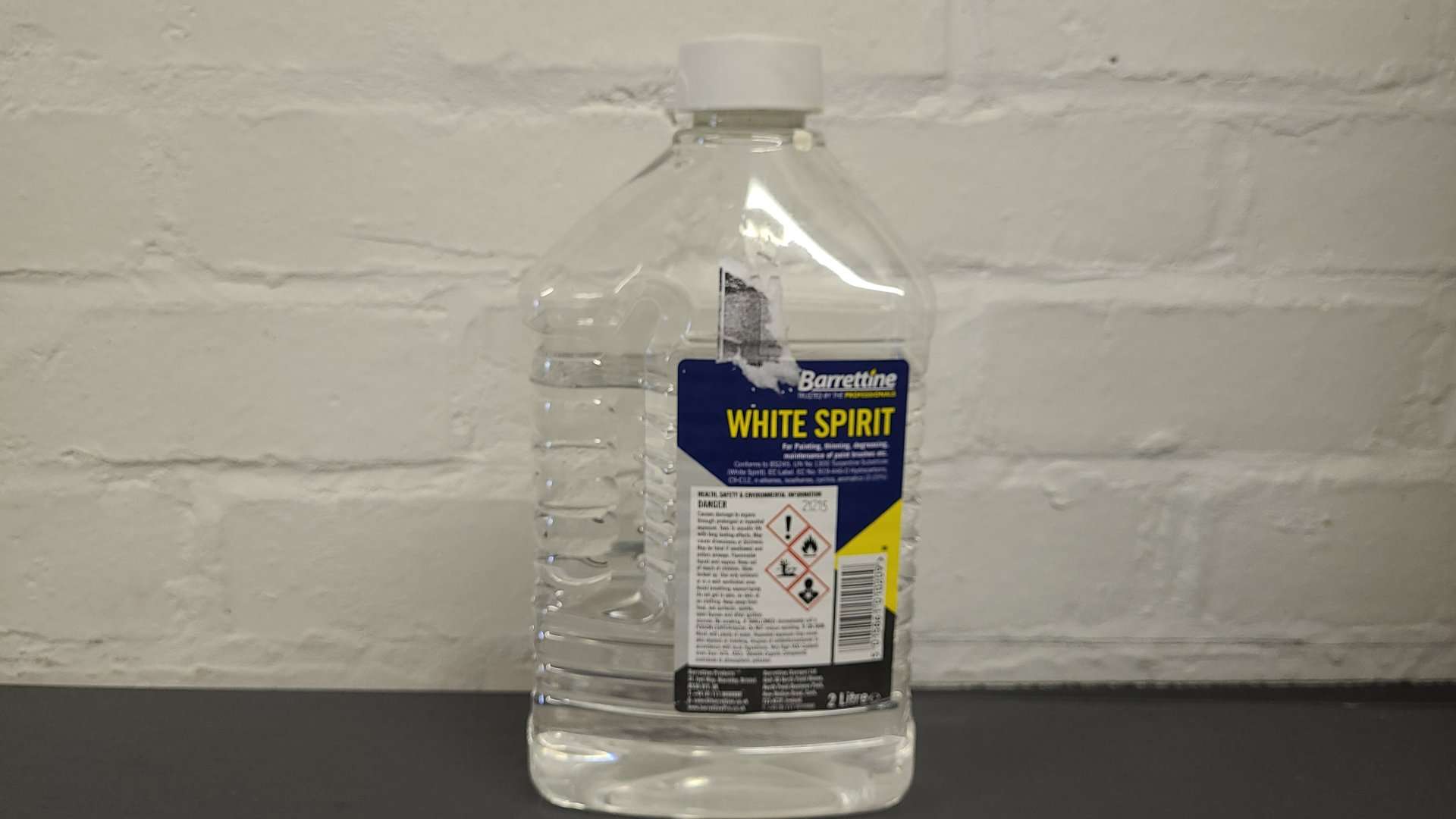 white spirit in container