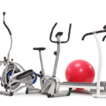 fitness equipment including treadmill, cross trainer and exercise bike