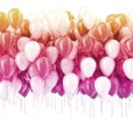 multi coloured pastel coloured party balloons