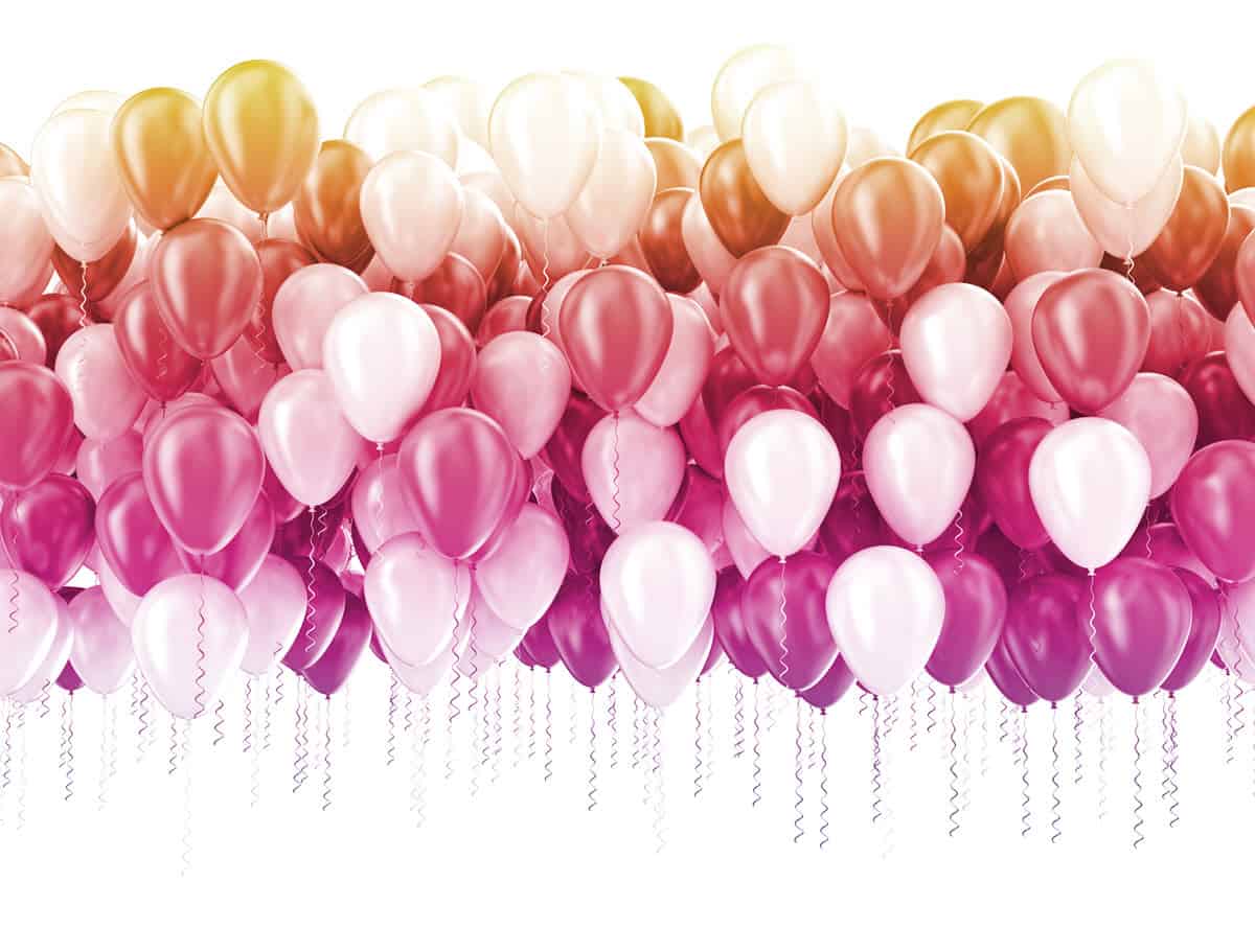 multi coloured pastel coloured party balloons