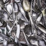 pile of old cutlery