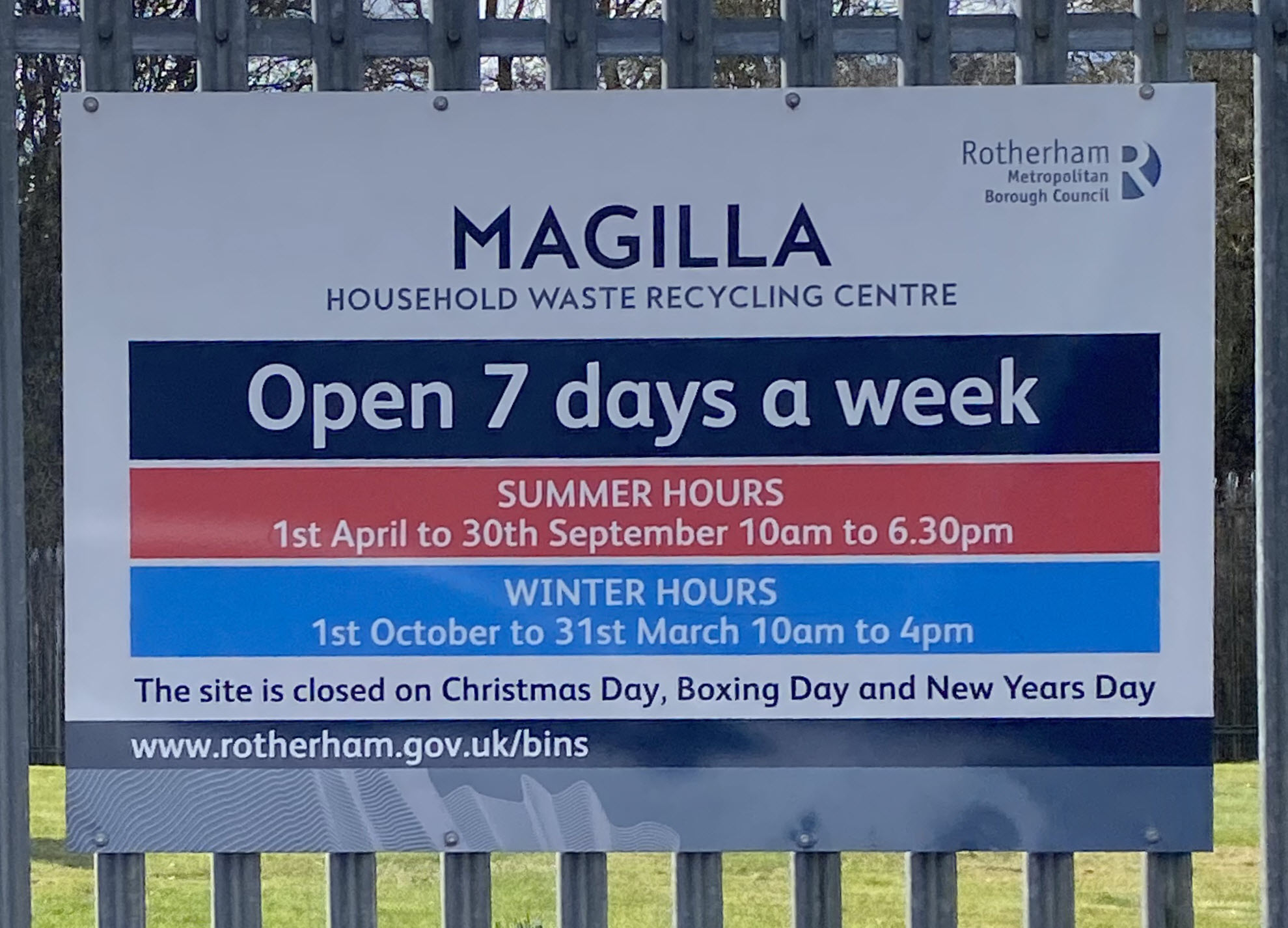 magilla hwrc sign rotherham north anston common road tip