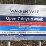 warren vale hwrc sign rotherham rawmarsh tip