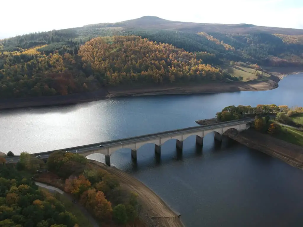 Ashopton Viaduct Ladybower Reservoir Derbyshire